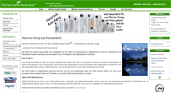 Desktop Screenshot of newzealandhoneyshop.de